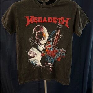 Megadeth Graphic T-Shirt-size extra small-charcoal-stonewashed